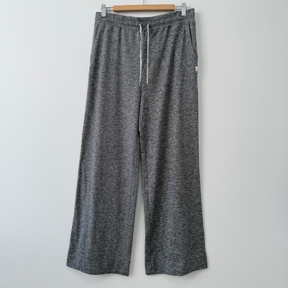 Vuori Halo Essential Wideleg Pant Heathered Grey DreamKnit Wide Leg Sz L - Picture 3 of 15